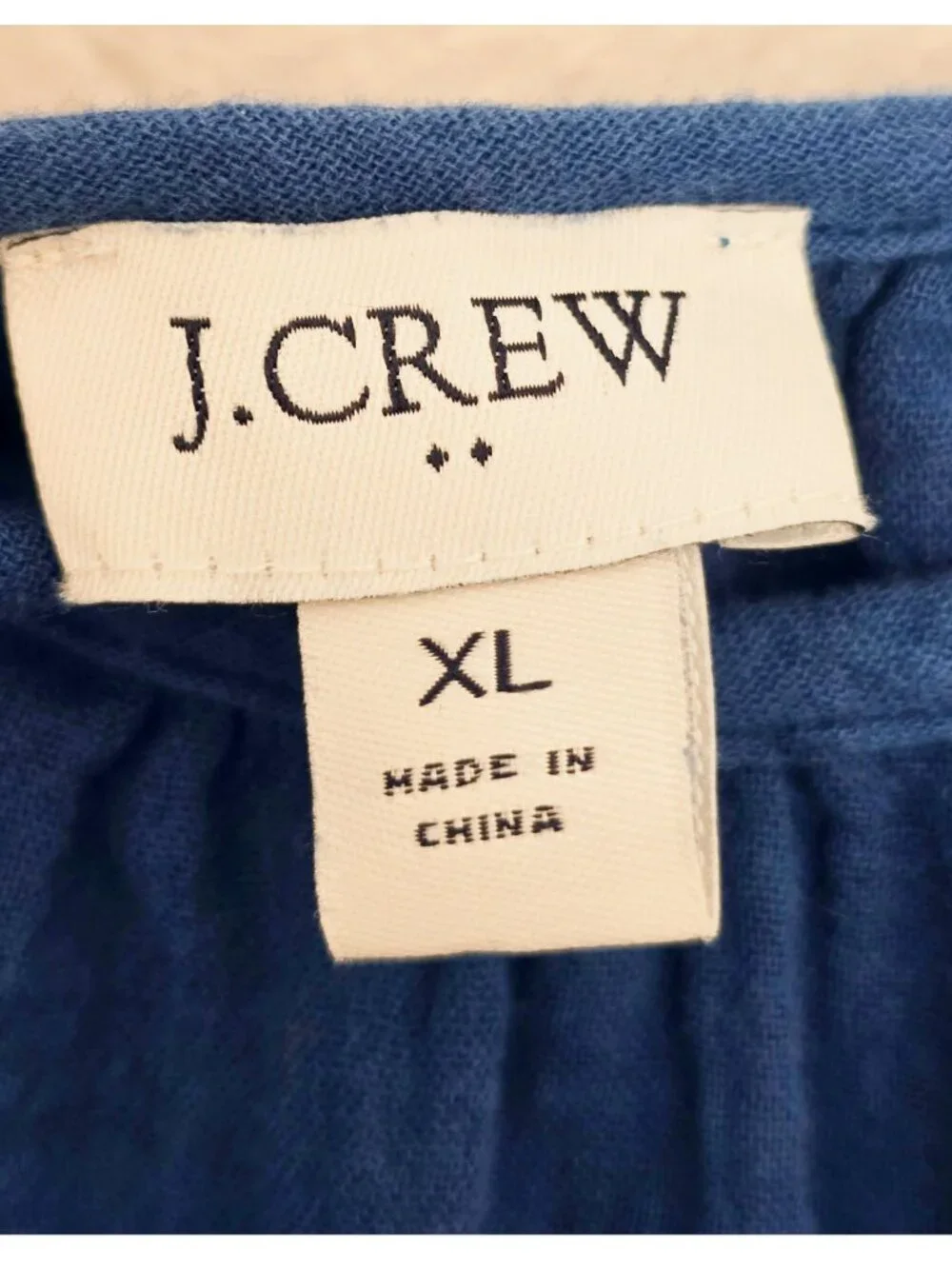 J. Crew Blue Tiered A-Line Cotton Gauze Midi Dress Sz XL Pockets 100% Cotton NWT